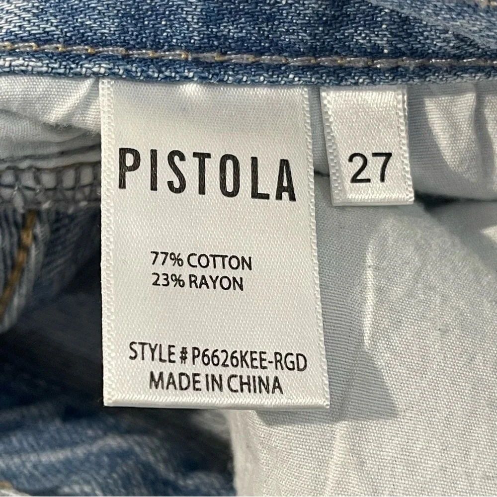 Pistols Jeans Womens 27 Blue Distressed Frayed Hem Pockets - Picture 4 of 10